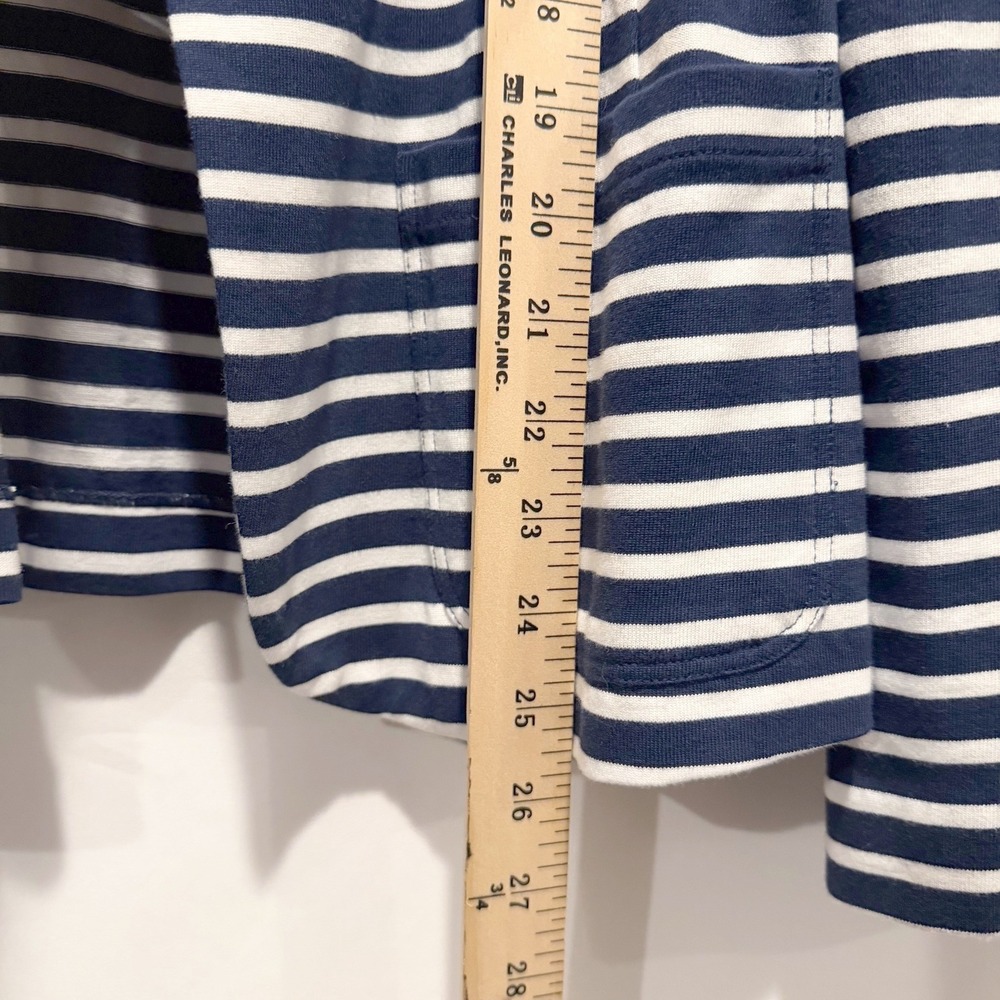 Lauren Ralph Lauren Striped Blazer Womens L Navy White Jacket Preppy Nautical - Picture 8 of 11